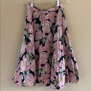 Floral midi skirt